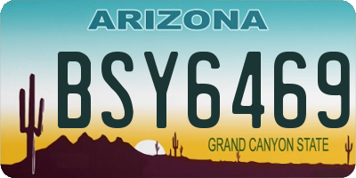 AZ license plate BSY6469