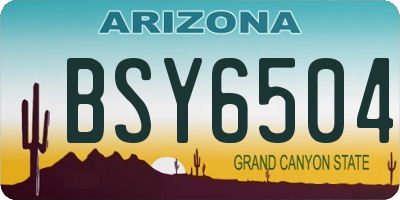 AZ license plate BSY6504