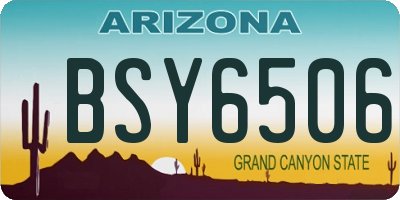 AZ license plate BSY6506