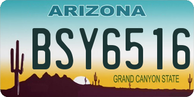 AZ license plate BSY6516