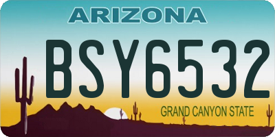 AZ license plate BSY6532