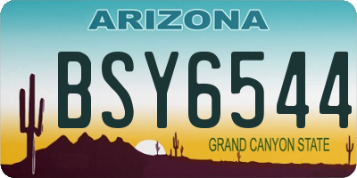 AZ license plate BSY6544
