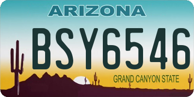 AZ license plate BSY6546