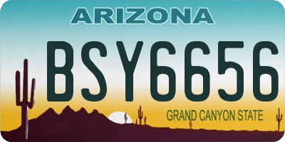 AZ license plate BSY6656