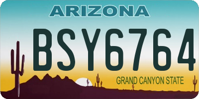 AZ license plate BSY6764