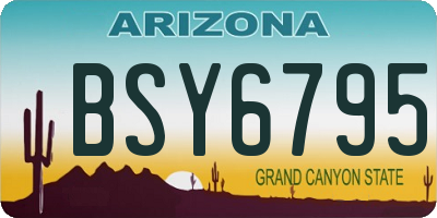 AZ license plate BSY6795