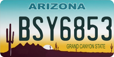 AZ license plate BSY6853