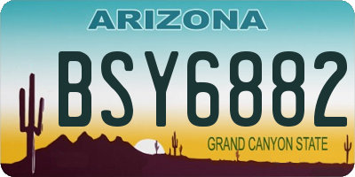 AZ license plate BSY6882