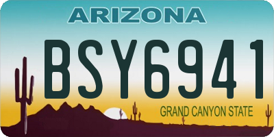 AZ license plate BSY6941