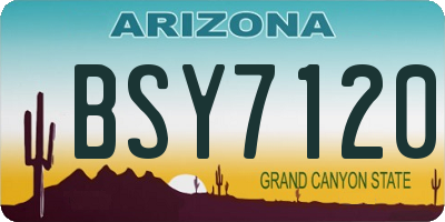 AZ license plate BSY7120