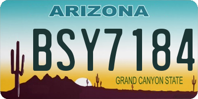 AZ license plate BSY7184