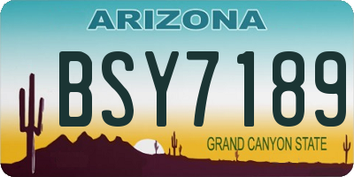 AZ license plate BSY7189