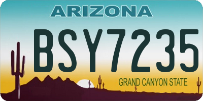 AZ license plate BSY7235