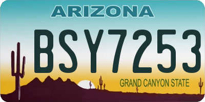 AZ license plate BSY7253