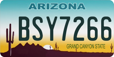 AZ license plate BSY7266