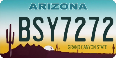 AZ license plate BSY7272