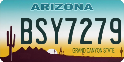 AZ license plate BSY7279