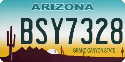AZ license plate BSY7328