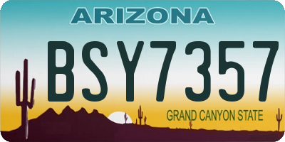 AZ license plate BSY7357