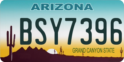 AZ license plate BSY7396