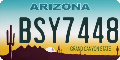 AZ license plate BSY7448