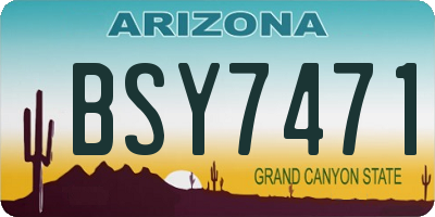 AZ license plate BSY7471
