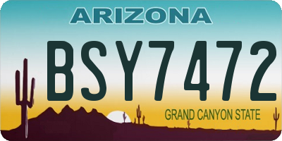 AZ license plate BSY7472
