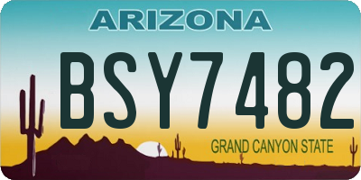 AZ license plate BSY7482