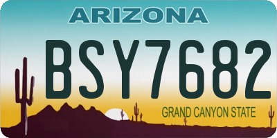 AZ license plate BSY7682