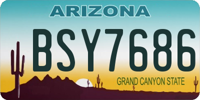 AZ license plate BSY7686