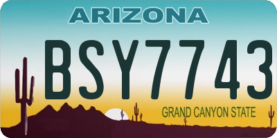 AZ license plate BSY7743