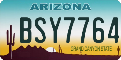 AZ license plate BSY7764