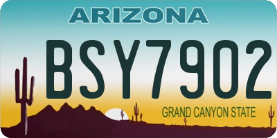 AZ license plate BSY7902