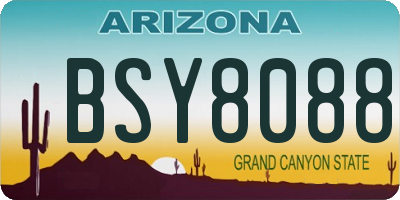 AZ license plate BSY8088