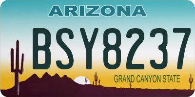 AZ license plate BSY8237