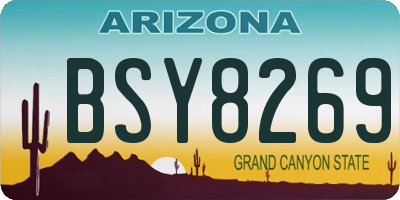AZ license plate BSY8269