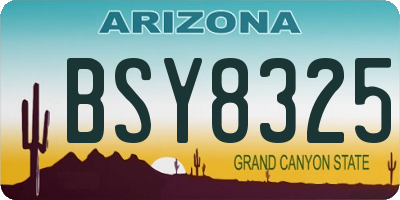 AZ license plate BSY8325