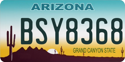 AZ license plate BSY8368