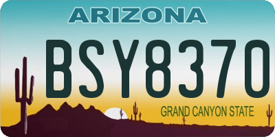AZ license plate BSY8370
