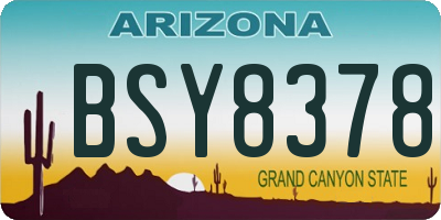 AZ license plate BSY8378