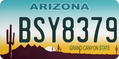 AZ license plate BSY8379