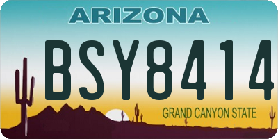 AZ license plate BSY8414