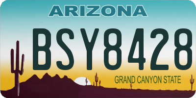 AZ license plate BSY8428