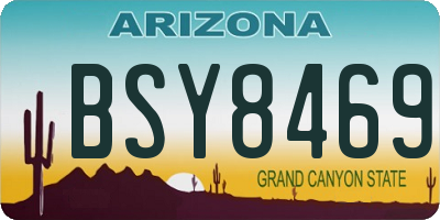 AZ license plate BSY8469