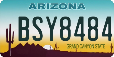AZ license plate BSY8484