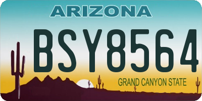 AZ license plate BSY8564