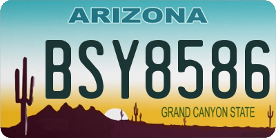 AZ license plate BSY8586