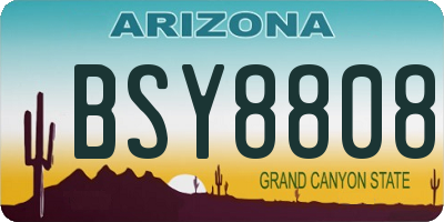 AZ license plate BSY8808