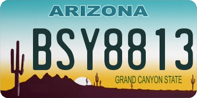 AZ license plate BSY8813