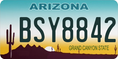 AZ license plate BSY8842